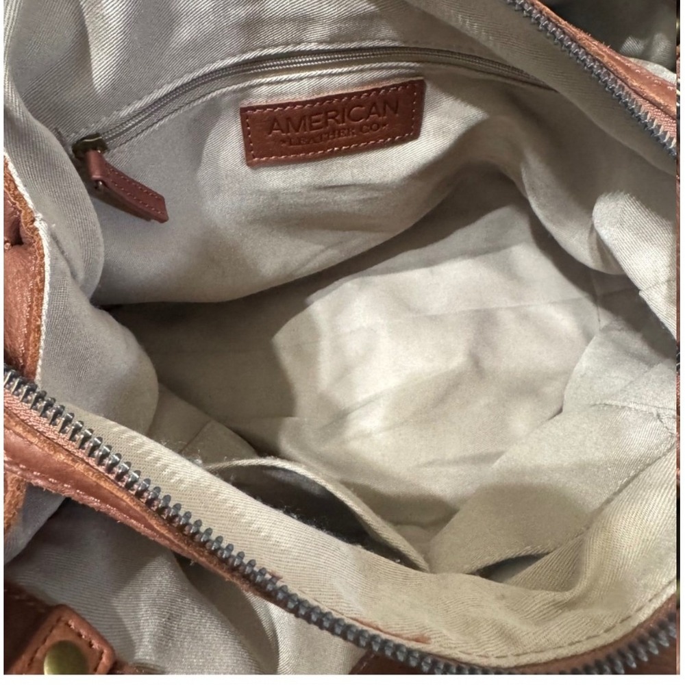 American Leather Co Lenox Satchel Women OS Cordovan Excellent Triple Entry Bag - Picture 13 of 16